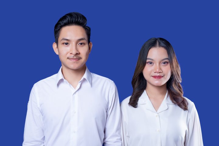 studio foto background biru