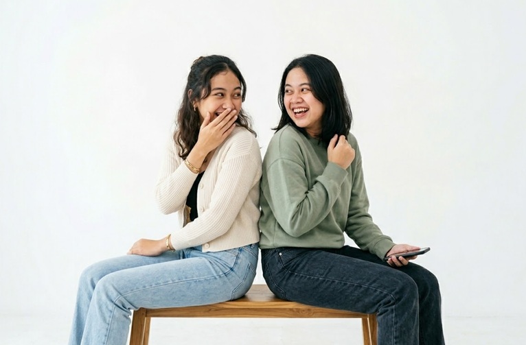 Gaya "Back-to-Back" (Saling Membelakangi)