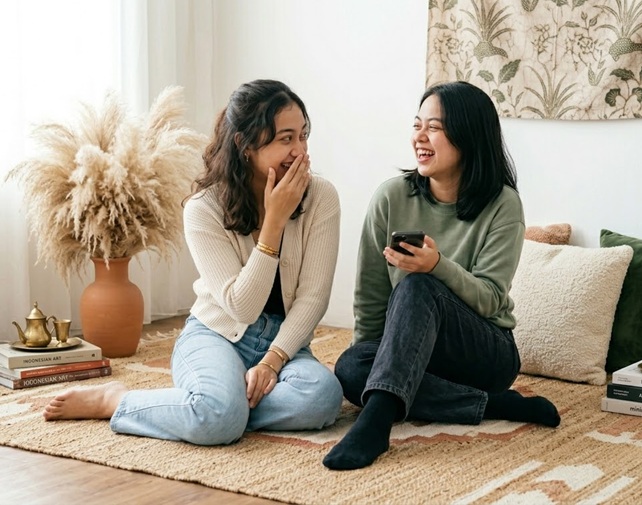 Pose Lesehan Estetik