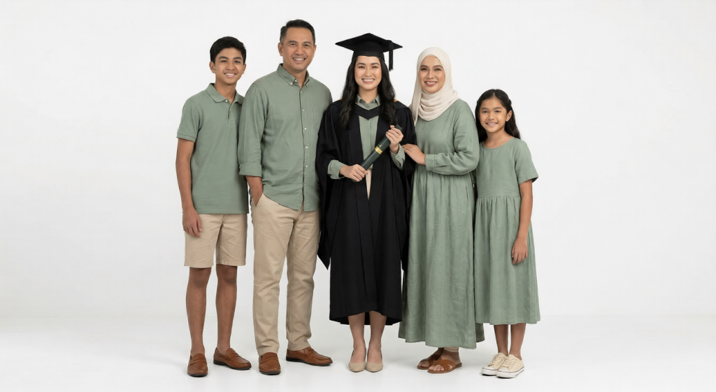 Baju Couple Casual Keluarga Untuk Foto Wisuda