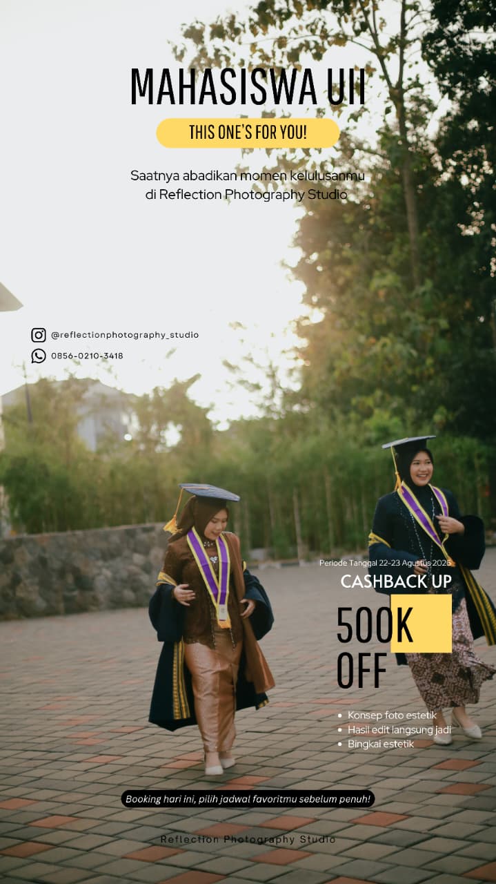 promo foto wisuda khusus mahasiswa uii 2026